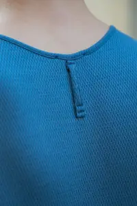 Koszulka treningowa męska bez rękawów z wełny merino mesh niebieska