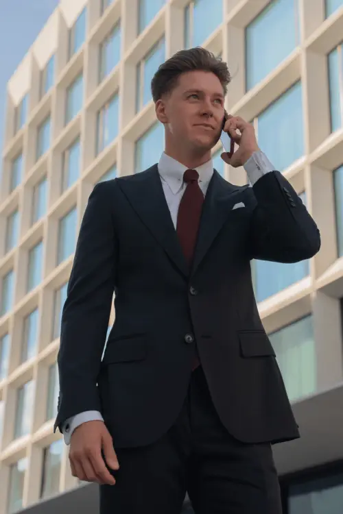 Garnitur czarny Gatsby, wełna czesankowa