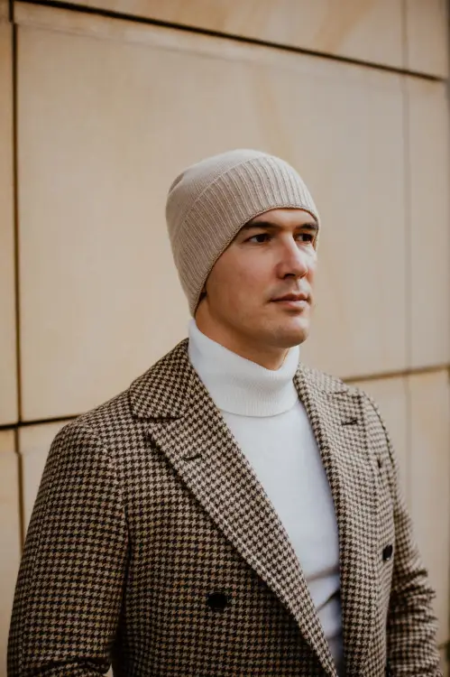 Golf z wełny merino, biały - zdjęcie 4
