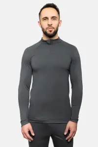 Longsleeve sportowy z wełny merino, khaki, 195