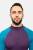 Longsleeve sportowy merino fioletowo-turkusowy 195g - Zack Roman