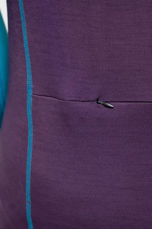 Longsleeve sportowy merino fioletowo-turkusowy 195g - Zack Roman