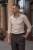 Koszula Pure Tone Oxford Button Down beżowa bawełna organiczna - Zack Roman