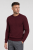 Sweter warkoczowy wełniany, cashwool, bordowy