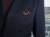 Tkanina Zegna w splocie twill, detal granatowej marynarki Piemonte