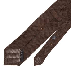 Brązowy krawat z grenadyny garza fina