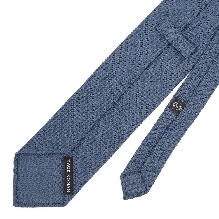 Krawat z grenadyny garza grossa, petrol blue - zdjęcie 4