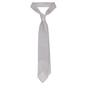 Srebrny krawat z grenadyny garza grossa bez podszewki