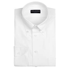 Biała koszula OCBD, preppy, organiczna bawełna