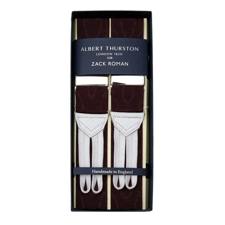 Szelki z mory, bordowe - w pudełku