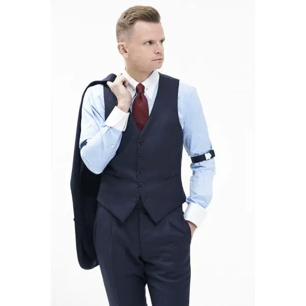 Granatowa kamizelka Gatsby