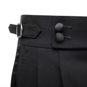 Spodnie smokingowe czarne - Zack Roman