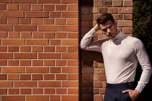 Golf merino biały - Zack Roman