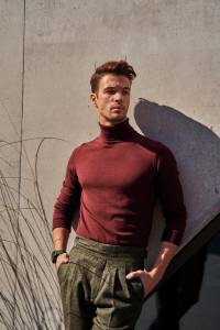 Golf merino bordowy - Zack Roman