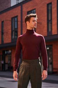 Golf merino bordowy - Zack Roman