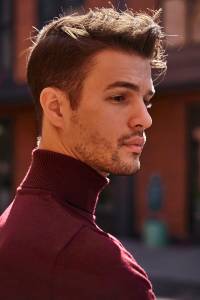 Golf merino bordowy - Zack Roman