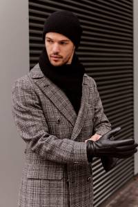 Szalik merino czarny - Zack Roman