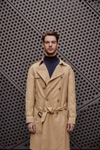 Płaszcz trencz Casablanca dwurzędowy beżowy - Zack Roman