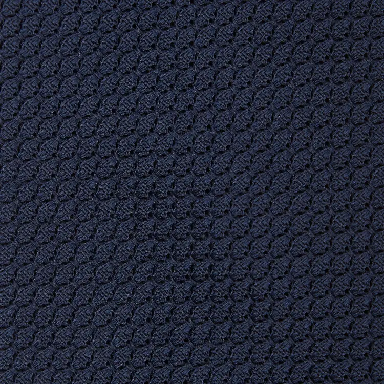 Krawat z grenadyny garza grossa, navy blue - zdjęcie 4