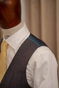 Kamizelka Sharkskin jednorzędowa - Zack Roman