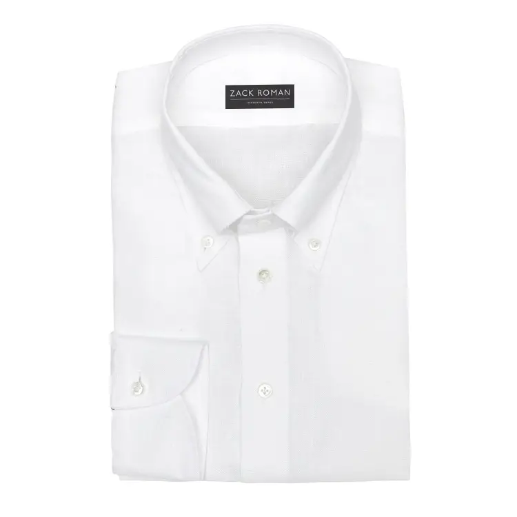 Koszula button down biała lniana - Zack Roman