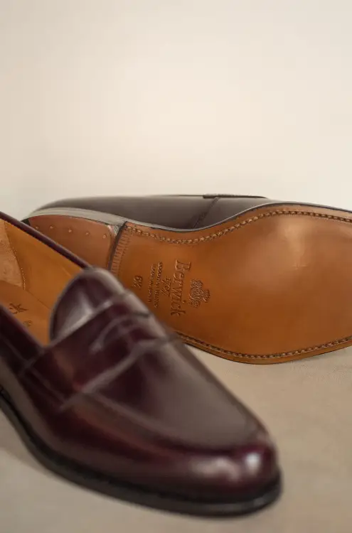 Loafersy Berwick 9628-K9, oxblood - zdjęcie 6