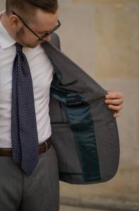 Marynarka garniturowa Morgan szara wełniana - Zack Roman