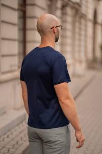 GGranatowy T-shirt V-neck - Zack Roman