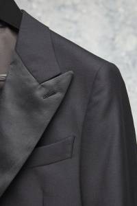 Smoking London czarny wełniany jedwabny - Zack Roman