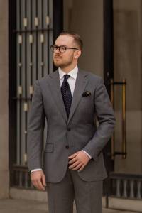 Marynarka garniturowa Morgan szara wełniana - Zack Roman