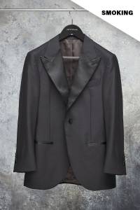 Smoking London czarny wełniany jedwabny - Zack Roman