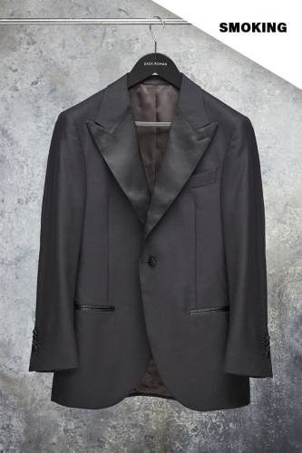 Smoking London, czarny, wełniany, jedwabny