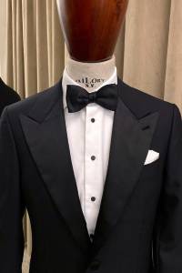 Smoking London czarny wełniany jedwabny - Zack Roman