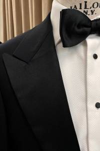 Smoking London czarny wełniany jedwabny - Zack Roman