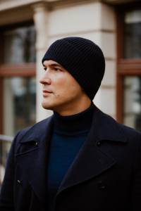 Golf merino granatowy - Zack Roman