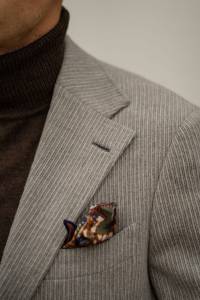 Marynarka sztruksowa Bergamo szara wełniana - Zack Roman