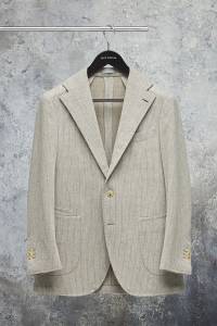 Marynarka sztruksowa Bergamo szara wełniana - Zack Roman