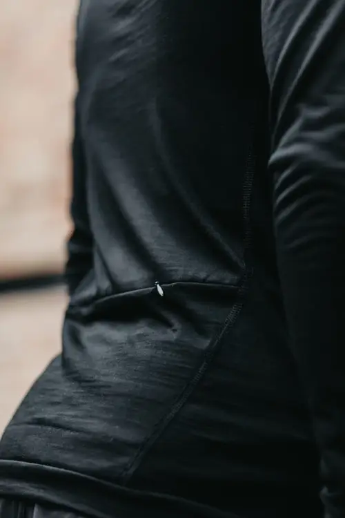 Longsleeve sportowy z wełny merino, czarny, 195 - zdjęcie 10