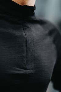 Longsleeve sportowy merino czarny 195g - Zack Roman