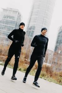 Longsleeve sportowy merino czarny 195g - Zack Roman