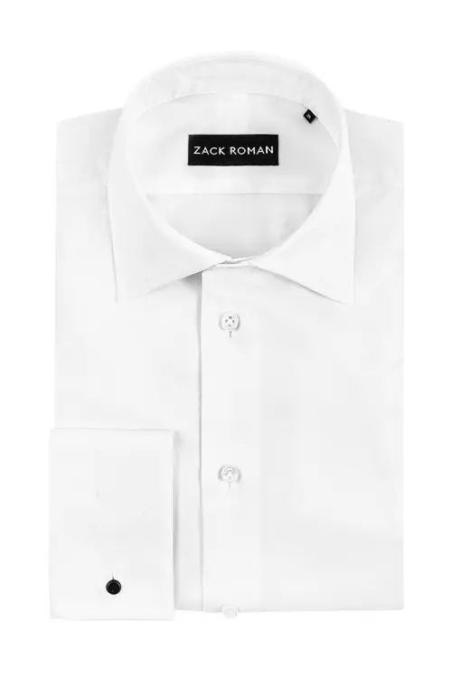 Koszula biała na spinki formalna - Zack Roman