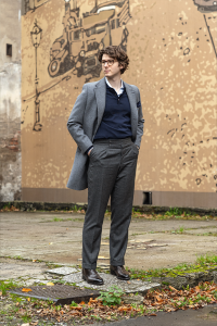 Płaszcz Dyplomatka ambasador szara wełniana - Zack Roman