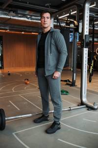 Spodnie dresowe Tony szare bawełna organiczna - Zack Roman