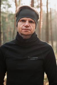 Komin sportowy Expedition z wełny merino, czarny