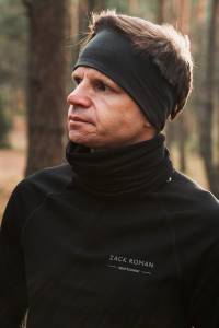 Komin sportowy Expedition z wełny merino, czarny