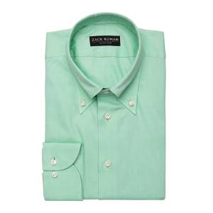 Koszula OCBD zielona preppy bawełna organiczna - Zack Roman