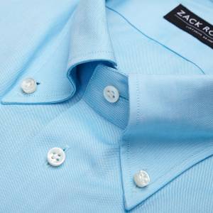 Koszula OCBD niebieska preppy bawełna organiczna - Zack Roman