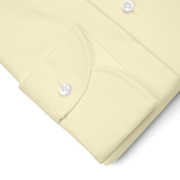 Żółta koszula OCBD, preppy, bawełna organiczna - zdjęcie 6
