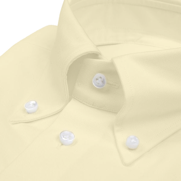 Żółta koszula OCBD, preppy, bawełna organiczna - zdjęcie 7