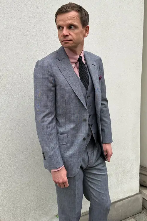 Marynarka Prince of Wales szara wełniana - Zack Roman